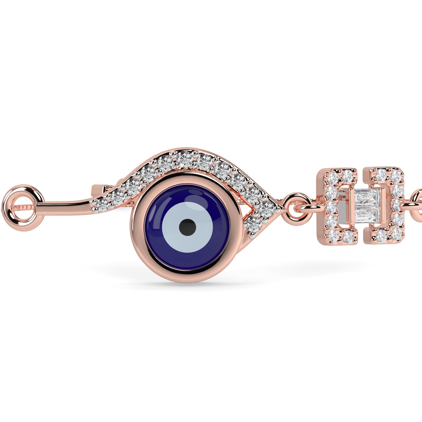 Evil Eye Tassel Diamond Bracelet