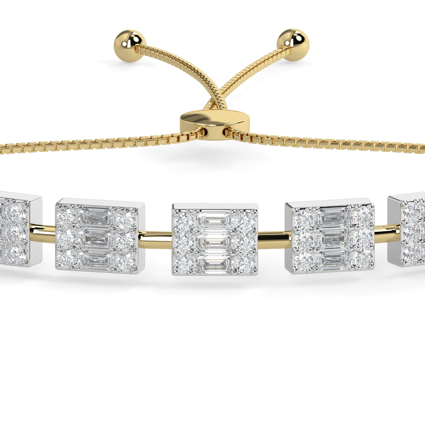 Baguette Diamond Tassel Bracelet