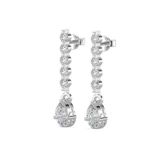 Teardrop Diamond Earrings
