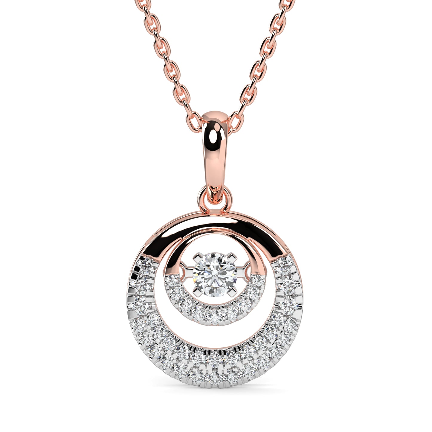 Orbit Diamond Pendant Necklace
