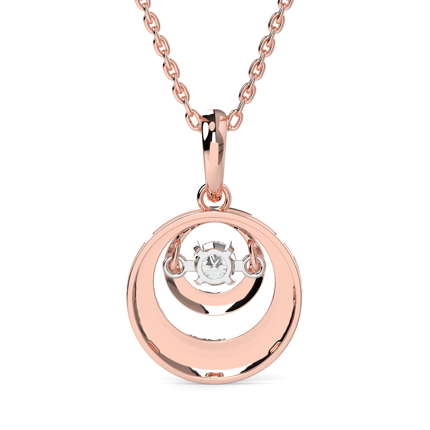 Orbit Diamond Pendant Necklace