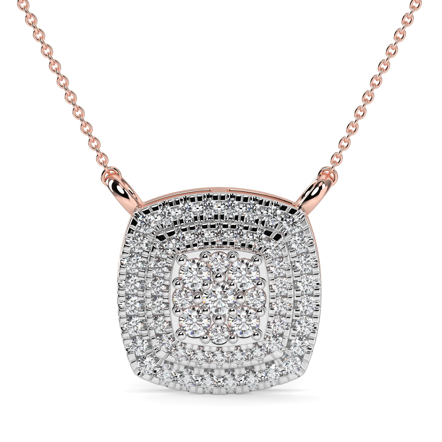 Cushion Cut Pendant Necklace