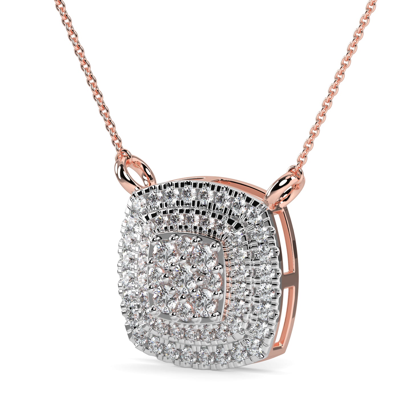 Cushion Cut Pendant Necklace