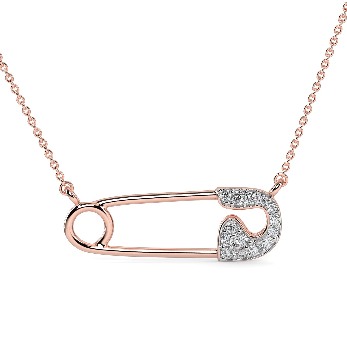 Safety Pin Pendant Necklace