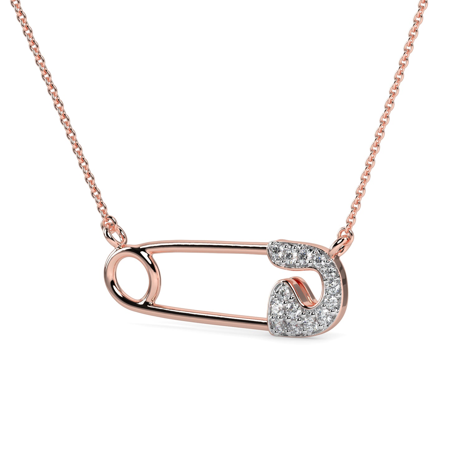 Safety Pin Pendant Necklace