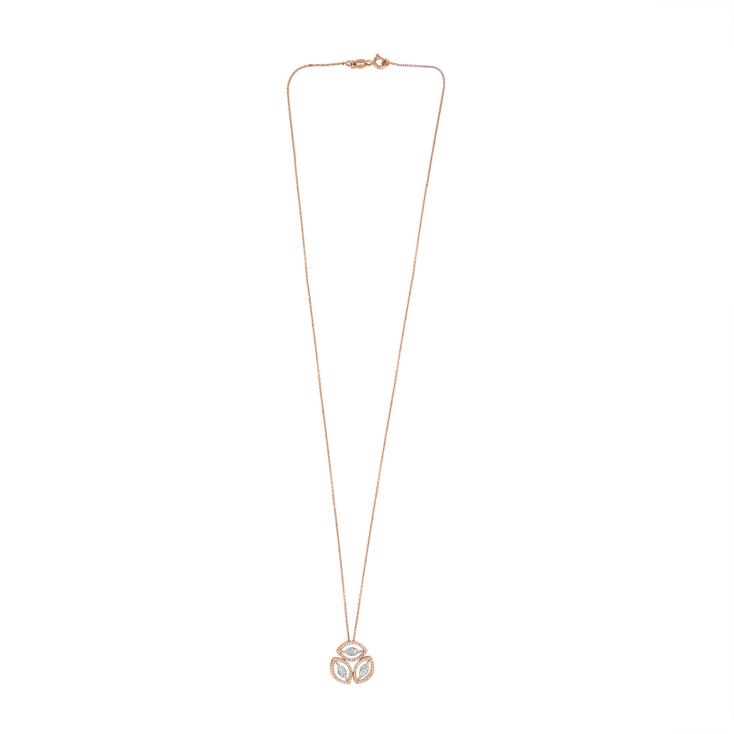 Triple Bloom Pendant Necklace