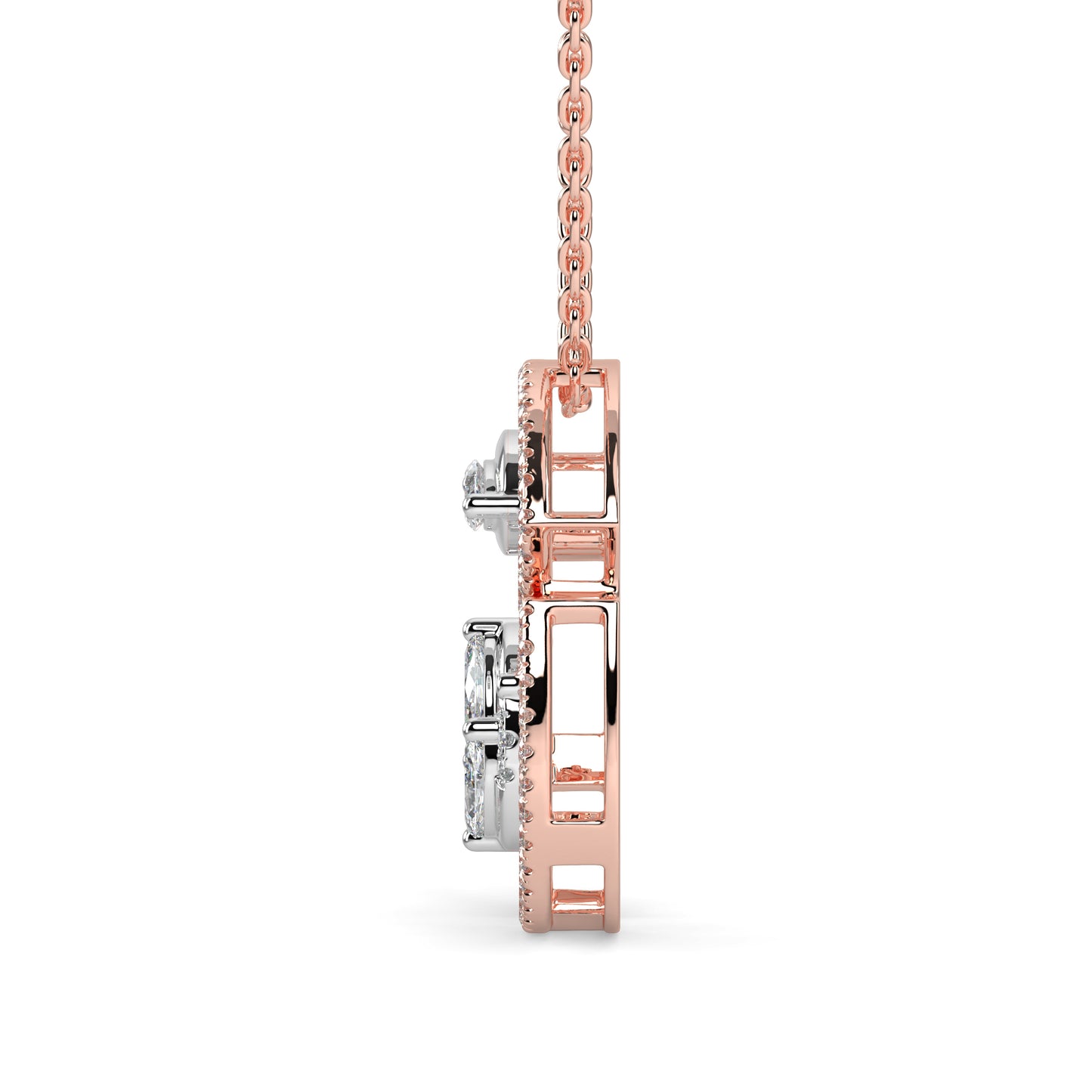 Triple Bloom Pendant Necklace