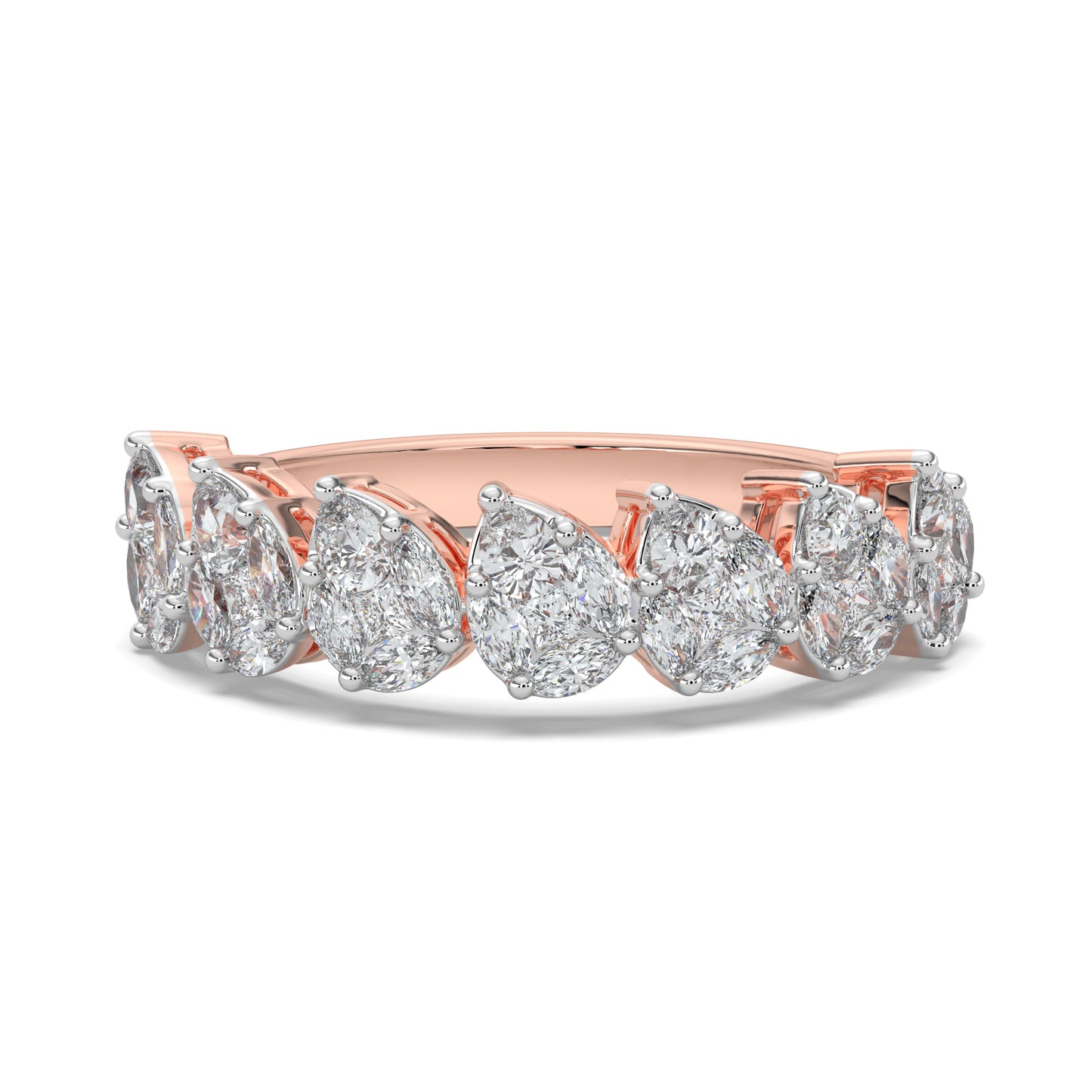 Pear Cut Diamond Eternity Band