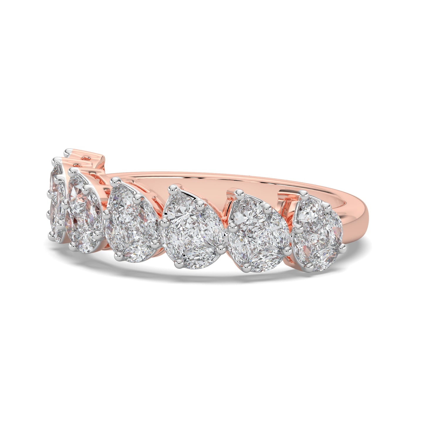 Pear Cut Diamond Eternity Band