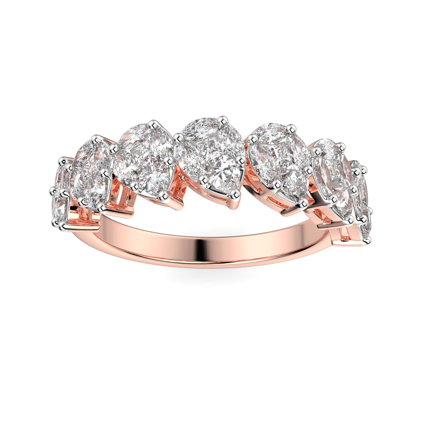 Pear Cut Diamond Eternity Band