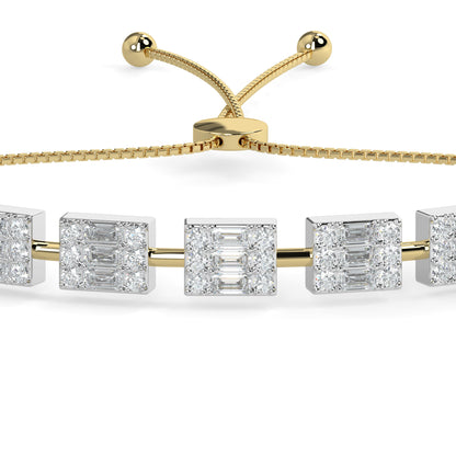 Baguette Diamond Tassel Bracelet
