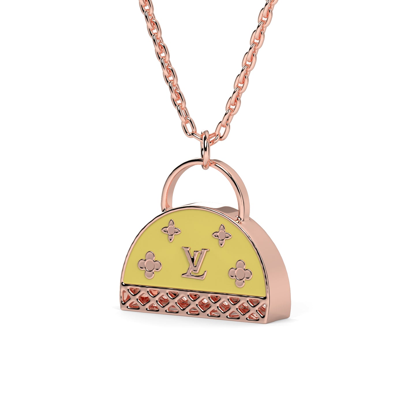 Reversible Handbag Pendant Necklace