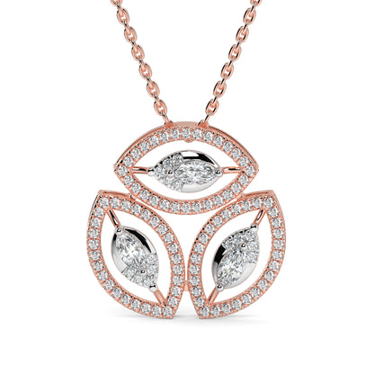 Triple Bloom Pendant Necklace