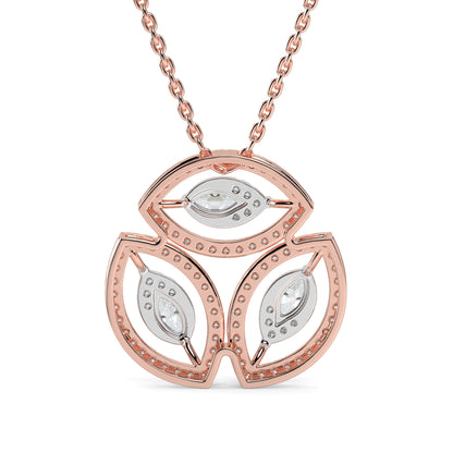 Triple Bloom Pendant Necklace