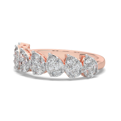 Pear Cut Diamond Eternity Band