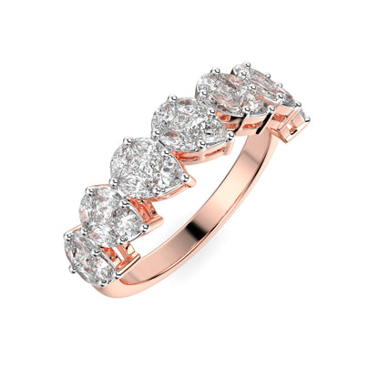 Pear Cut Diamond Eternity Band