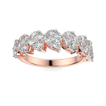 Pear Cut Diamond Eternity Band