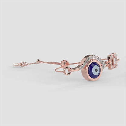 Evil Eye Tassel Diamond Bracelet