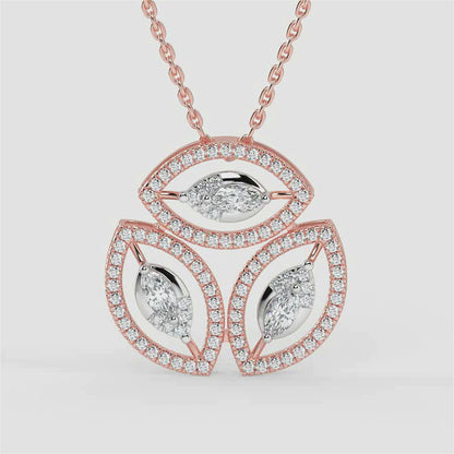 Triple Bloom Pendant Necklace