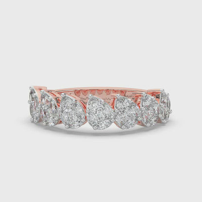 Pear Cut Diamond Eternity Band